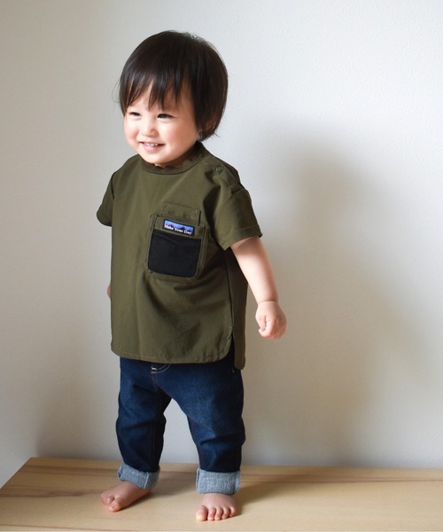 MAKE YOUR DAY（メイクユアデイ）の「メッシュポケットアウトドアTシャツ■80～140cm（Tシャツ/カットソー・キッズ・ブラック/ブラウン/カーキ・90/100/110/120/80/130/140）」の19枚目の写真