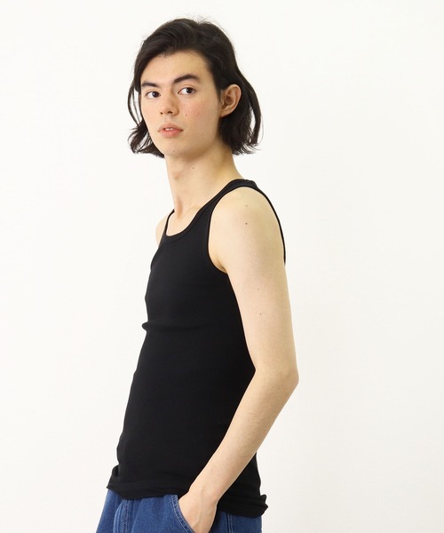 Healthknit(ヘルスニット)の「【 Healthknit / ヘルスニット 】 # リブ タンクトップ インナー USコットン SHP 53001(タンクトップ・メンズ・オフホワイト/グレー/ブラック・M/L)」の1枚目の写真