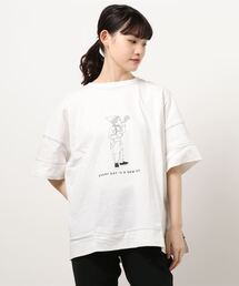 PUAL CE CIN | 配色ｓｔプリントＳＳ(Tシャツ/カットソー)