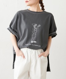 PUAL CE CIN | 配色ステッチプリントシャツ(Tシャツ/カットソー)