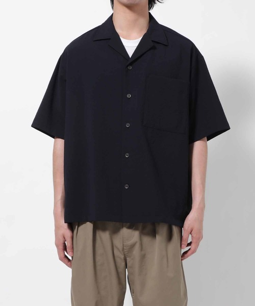 ADAM ET ROPE'(アダムエロペ)の「ドライストレッチ オーバーサイズ サッカーオープンカラーシャツ(シャツ/ブラウス・メンズ・チャコールグレー/グレー/ネイビー・L/M)」の3枚目の写真