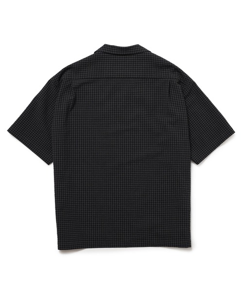 ADAM ET ROPE'(アダムエロペ)の「ドライストレッチ オーバーサイズ サッカーオープンカラーシャツ(シャツ/ブラウス・メンズ・チャコールグレー/グレー/ネイビー・L/M)」の6枚目の写真