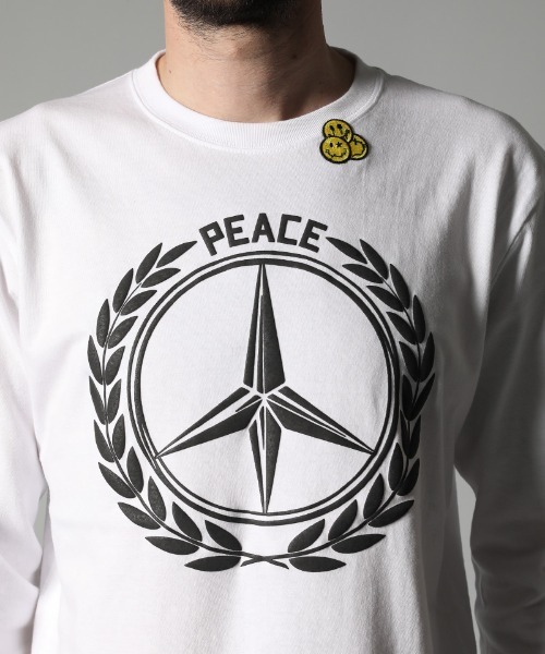 STUD MUFFIN（スタッドマフィン）の「mlt3394-5.6ozコットン天竺 FOREIGNフォームプリント LSTシャツ（Tシャツ/カットソー・メンズ・ブラック/ホワイト・3/2/4）」の9枚目の写真