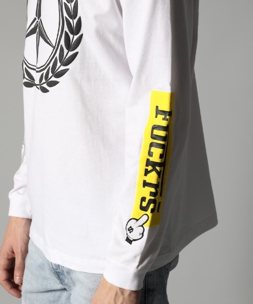 STUD MUFFIN（スタッドマフィン）の「mlt3394-5.6ozコットン天竺 FOREIGNフォームプリント LSTシャツ（Tシャツ/カットソー・メンズ・ブラック/ホワイト・3/2/4）」の10枚目の写真
