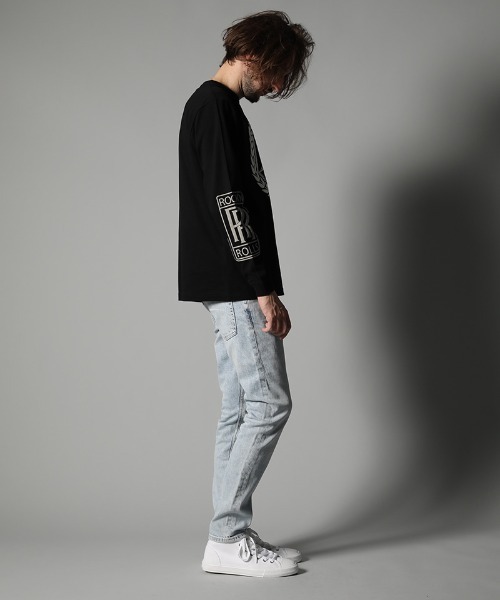 STUD MUFFIN（スタッドマフィン）の「mlt3394-5.6ozコットン天竺 FOREIGNフォームプリント LSTシャツ（Tシャツ/カットソー・メンズ・ブラック/ホワイト・3/2/4）」の15枚目の写真