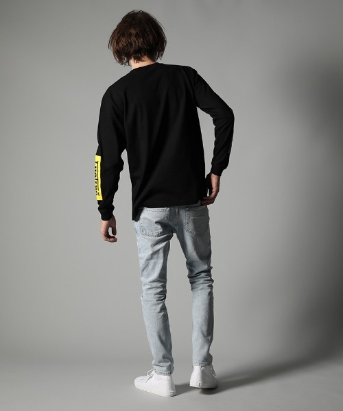 STUD MUFFIN（スタッドマフィン）の「mlt3394-5.6ozコットン天竺 FOREIGNフォームプリント LSTシャツ（Tシャツ/カットソー・メンズ・ブラック/ホワイト・3/2/4）」の16枚目の写真