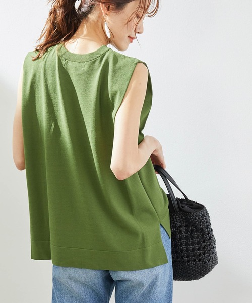 ROPE' PICNIC(ロペピクニック)の「【洗濯機OK】サイドタックニットプルオーバー(ニット/セーター・レディース・ブラック/オリーブ/ライトグレー/ピンク・38)」の4枚目の写真