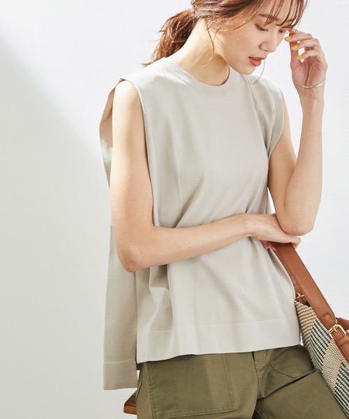 ROPE' PICNIC(ロペピクニック)の「【洗濯機OK】サイドタックニットプルオーバー(ニット/セーター・レディース・ブラック/オリーブ/ライトグレー/ピンク・38)」の3枚目の写真