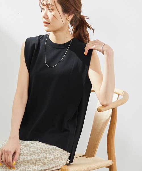 ROPE' PICNIC(ロペピクニック)の「【洗濯機OK】サイドタックニットプルオーバー(ニット/セーター・レディース・ブラック/オリーブ/ライトグレー/ピンク・38)」の2枚目の写真