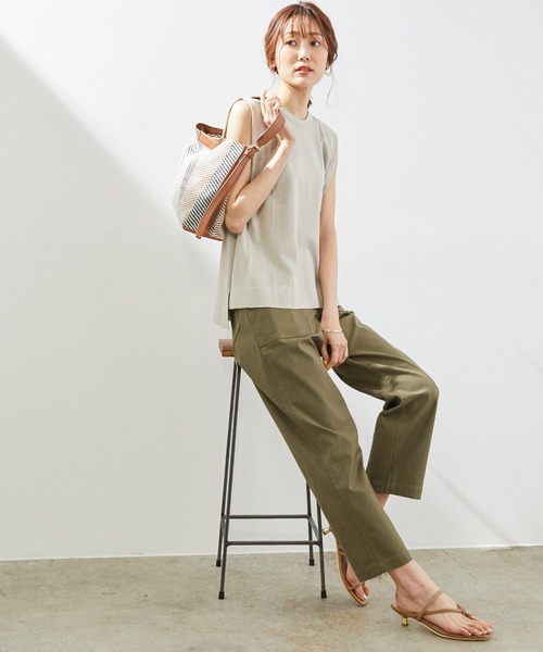 ROPE' PICNIC(ロペピクニック)の「【洗濯機OK】サイドタックニットプルオーバー(ニット/セーター・レディース・ブラック/オリーブ/ライトグレー/ピンク・38)」の14枚目の写真