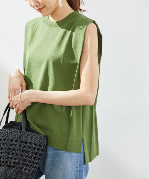 ROPE' PICNIC(ロペピクニック)の「【洗濯機OK】サイドタックニットプルオーバー(ニット/セーター・レディース・ブラック/オリーブ/ライトグレー/ピンク・38)」の16枚目の写真