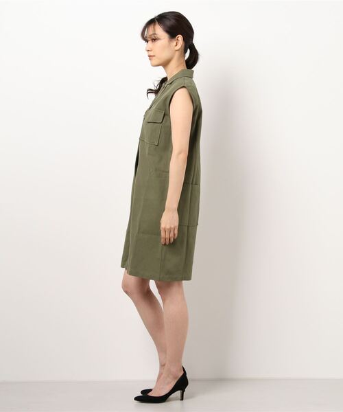 Factor=（ファクターイコール）の「ハーフパンツテーラードコンビネゾン（つなぎ/オールインワン・レディース・ベージュ/カーキ/インディゴブルー・FREE）」の10枚目の写真