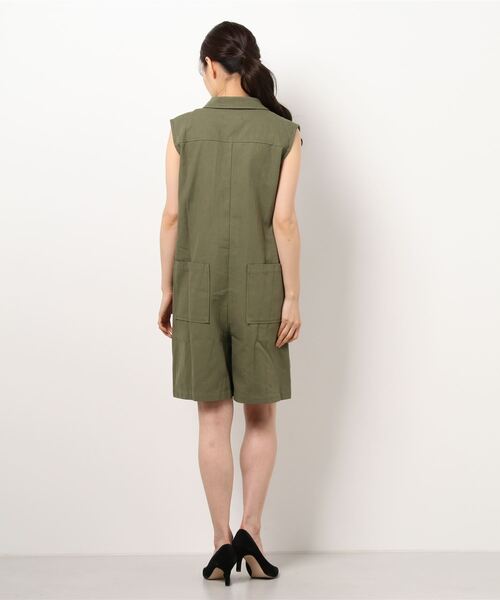 Factor=（ファクターイコール）の「ハーフパンツテーラードコンビネゾン（つなぎ/オールインワン・レディース・ベージュ/カーキ/インディゴブルー・FREE）」の11枚目の写真