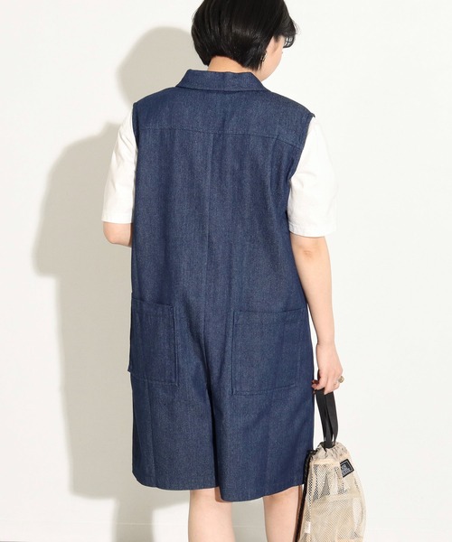 Factor=（ファクターイコール）の「ハーフパンツテーラードコンビネゾン（つなぎ/オールインワン・レディース・ベージュ/カーキ/インディゴブルー・FREE）」の8枚目の写真