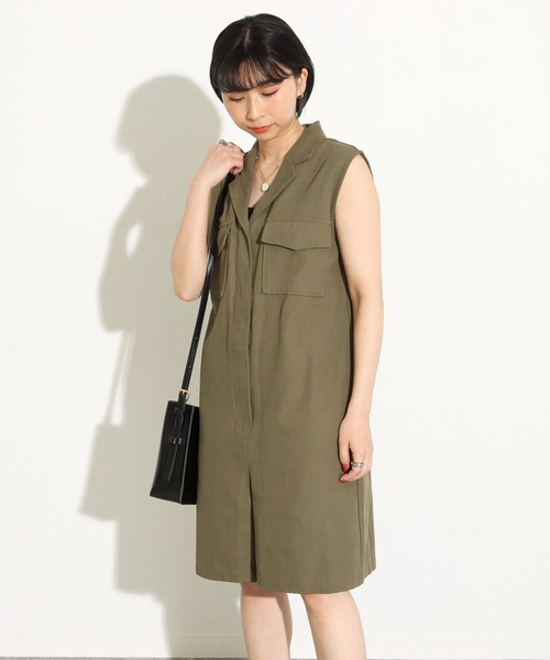 Factor=（ファクターイコール）の「ハーフパンツテーラードコンビネゾン（つなぎ/オールインワン・レディース・ベージュ/カーキ/インディゴブルー・FREE）」の7枚目の写真