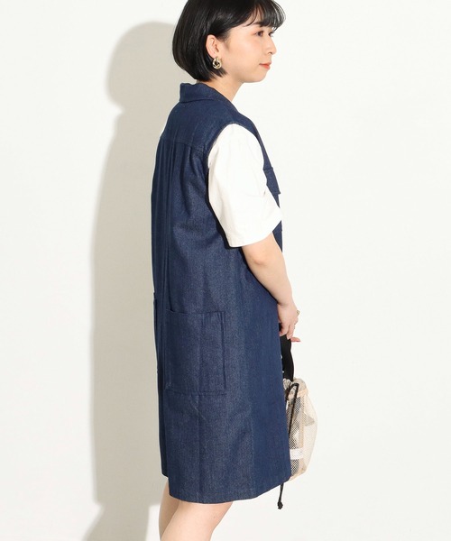 Factor=（ファクターイコール）の「ハーフパンツテーラードコンビネゾン（つなぎ/オールインワン・レディース・ベージュ/カーキ/インディゴブルー・FREE）」の4枚目の写真