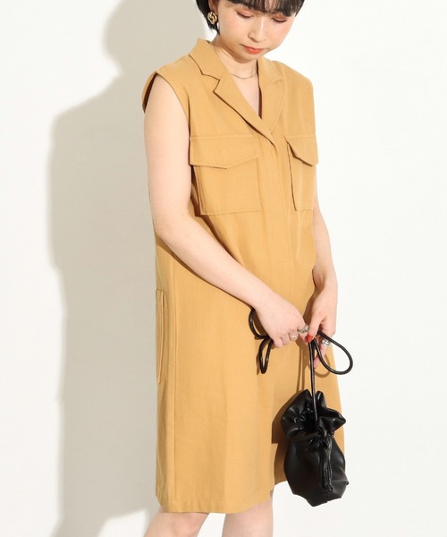 Factor=（ファクターイコール）の「ハーフパンツテーラードコンビネゾン（つなぎ/オールインワン・レディース・ベージュ/カーキ/インディゴブルー・FREE）」の22枚目の写真