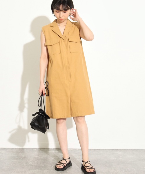 Factor=（ファクターイコール）の「ハーフパンツテーラードコンビネゾン（つなぎ/オールインワン・レディース・ベージュ/カーキ/インディゴブルー・FREE）」の20枚目の写真