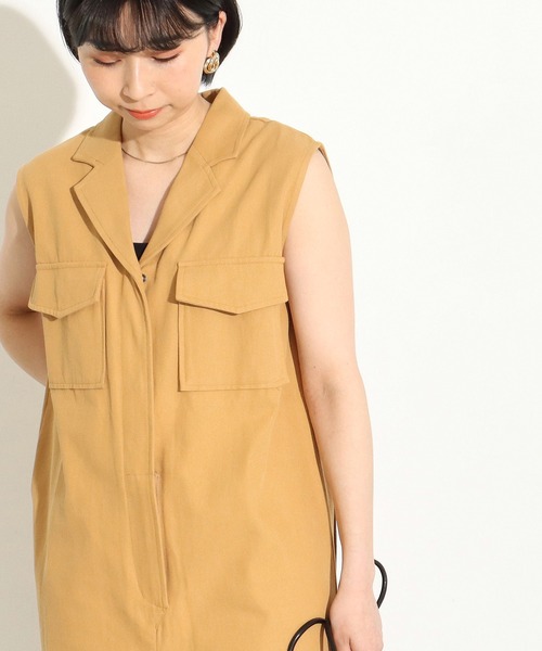 Factor=（ファクターイコール）の「ハーフパンツテーラードコンビネゾン（つなぎ/オールインワン・レディース・ベージュ/カーキ/インディゴブルー・FREE）」の19枚目の写真