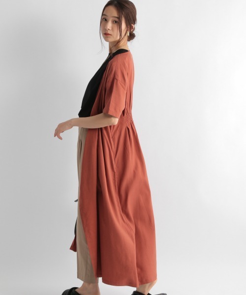 Andemiu（アンデミュウ）の「カシュクールフウワンピース951705（ワンピース・レディース・ライトブルー/ブラウン/サンドグレー・FREE）」の5枚目の写真