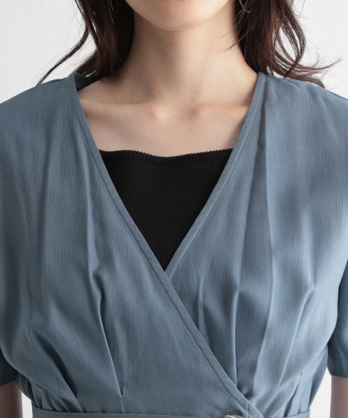 Andemiu（アンデミュウ）の「カシュクールフウワンピース951705（ワンピース・レディース・ライトブルー/ブラウン/サンドグレー・FREE）」の19枚目の写真