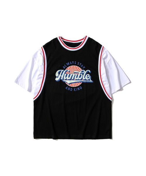 HOOK（フック）の「【HOOK】【2021新作】 アメカジ配色tシャツベストドッキングトップス アンサンブル風（Tシャツ/カットソー・メンズ・ブラック/ブルー/グリーン/グレー/ホワイト・M/L/XL/XXL）」の19枚目の写真