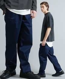 STUDIOUS別注 ハイツイストツイルワイドシェフパンツ