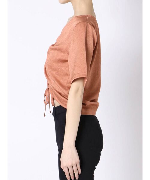 EMODA（エモダ）の「フロントギャザートップ（Tシャツ/カットソー・レディース・オレンジ/ブラック/ホワイト/ブルー・FREE）」の16枚目の写真