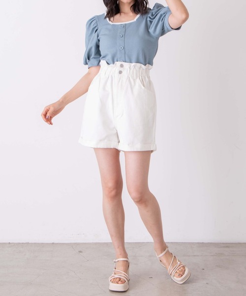 WEGO（ウィゴー）の「WEGO/バックリボン配色スクエアTシャツ（Tシャツ/カットソー・レディース・ライトベージュ/サックスブルー・FREE）」の20枚目の写真