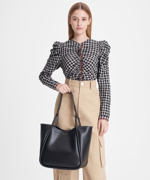 Lyla ライラ チューブラスラウチートートバッグ - ブラック Lyla ライラ チューブラスラウチートートバッグ - ブラック | CHARLES