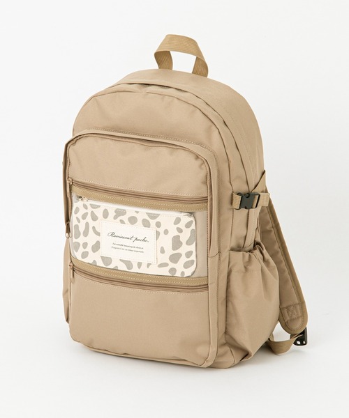 one after another NICE CLAUP（ワンアフターアナザーナイスクラップ）の「PVCリュック（バックパック/リュック・レディース・ブラック/ベージュ/アイボリー・ONE SIZE）」の3枚目の写真