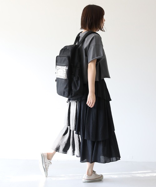 one after another NICE CLAUP（ワンアフターアナザーナイスクラップ）の「PVCリュック（バックパック/リュック・レディース・ブラック/ベージュ/アイボリー・ONE SIZE）」の7枚目の写真