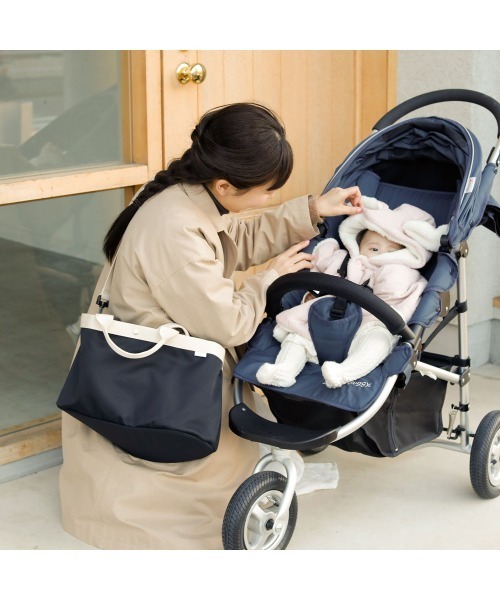 10mois(ディモワ)の「10mois PATTO SATTO TOTE N-line(マザーズバッグ・レディース・ブラック・ONE SIZE)」の7枚目の写真