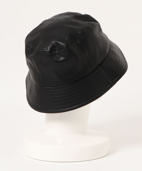 RASVOA(ラスボア)の「フェイクレザーダウンブリムバケハ(ハット・レディース・ブラック/アイボリー・FREE)」の6枚目の写真