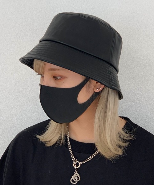 RASVOA(ラスボア)の「フェイクレザーダウンブリムバケハ(ハット・レディース・ブラック/アイボリー・FREE)」の17枚目の写真