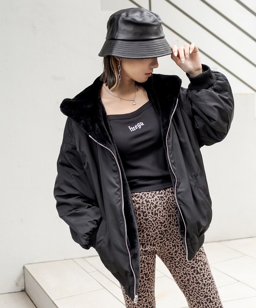 RASVOA(ラスボア)の「フェイクレザーダウンブリムバケハ(ハット・レディース・ブラック/アイボリー・FREE)」の16枚目の写真