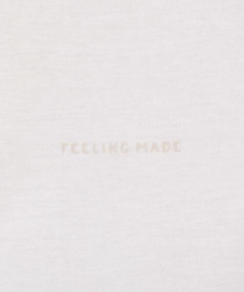 FEELING MADE（フィーリングメイド）の「FEELING MADE クイックドライ天竺 ダイアゴナルライン ビッグTシャツ（Tシャツ/カットソー・レディース・ベージュ/ダークグレー/オリーブ/ライラック/ホワイト・FREE）」の17枚目の写真
