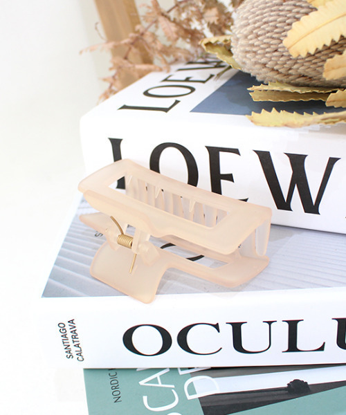 MODE ROBE（モードローブ）の「マットヘアクリップ（バレッタ/ヘアクリップ・レディース・ライトベージュ/ピンク/アイボリー・FREE）」の4枚目の写真