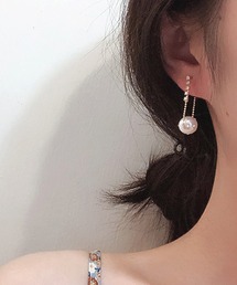 【5種展開】スタイリッシュなパールデザインピアス