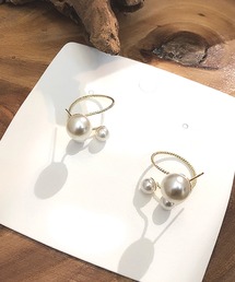 【5種展開】スタイリッシュなパールデザインピアス
