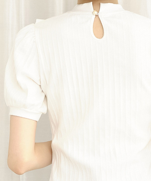 サイドフリルカットトップス