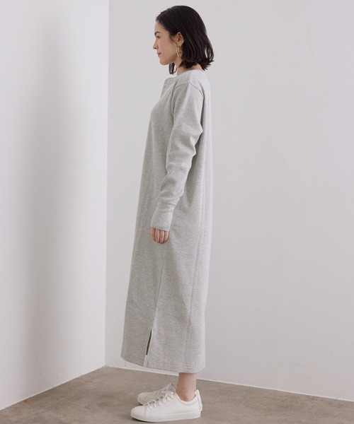 HANES（ヘインズ）の「【Hanes for SALON】THERMAL ONEPIECE（ワンピース・レディース・ブラック/ホワイト/グレー・FREE）」の6枚目の写真