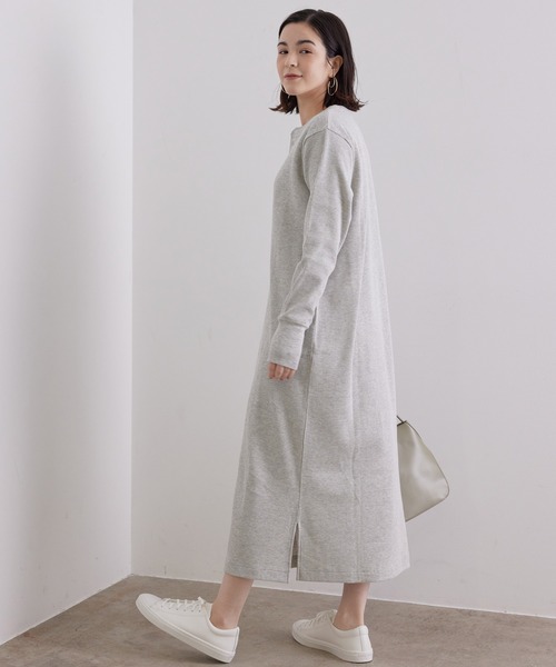 HANES（ヘインズ）の「【Hanes for SALON】THERMAL ONEPIECE（ワンピース・レディース・ブラック/ホワイト/グレー・FREE）」の16枚目の写真