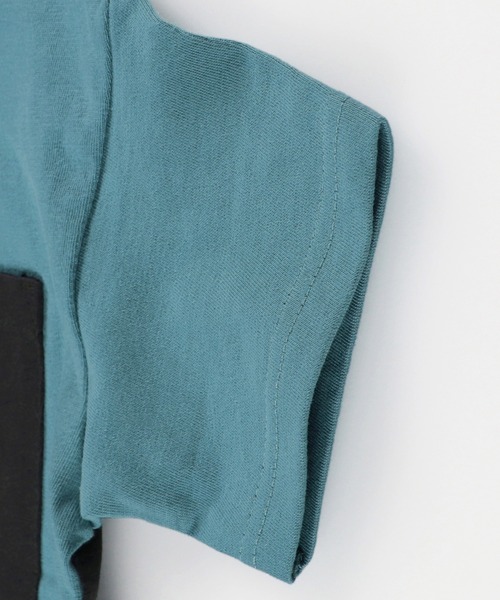 BRANSHES（ブランシェス）の「【プチプラ】吸水速乾 2トーンカラーポケット半袖Tシャツ（Tシャツ/カットソー・キッズ・ブルーグレー/アイボリー・90cm/110cm/130cm/150cm/120cm/140cm/100cm）」の12枚目の写真