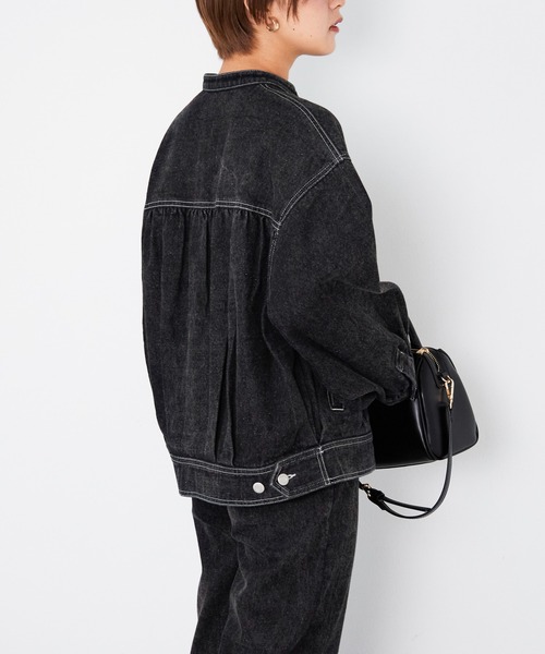 Heather（ヘザー）の「バンドカラーユルブルゾン　216942（ブルゾン・レディース・チャコールグレー/インディゴブルー・FREE）」の16枚目の写真