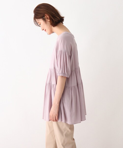 DRESKIP（ドレスキップ）の「◆2WAYティアードチュニックブラウス（シャツ/ブラウス・レディース・ホワイト系/パープル/ブラック・02/04/03）」の12枚目の写真