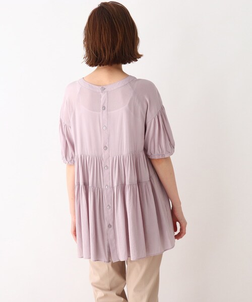 DRESKIP（ドレスキップ）の「◆2WAYティアードチュニックブラウス（シャツ/ブラウス・レディース・ホワイト系/パープル/ブラック・02/04/03）」の11枚目の写真