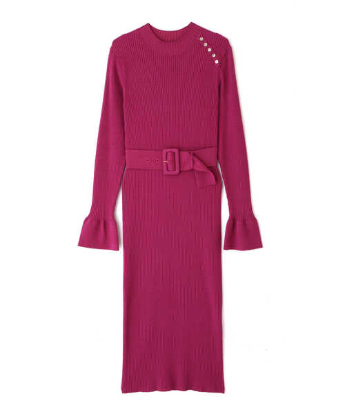 PINKY&DIANNE（ピンキーアンドダイアン）の「◆サイドボタンリブニットワンピース（ワンピース・レディース・ネイビー/ピンク系その他・38）」の19枚目の写真