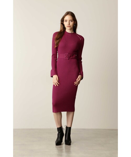 PINKY&DIANNE（ピンキーアンドダイアン）の「◆サイドボタンリブニットワンピース（ワンピース・レディース・ネイビー/ピンク系その他・38）」の21枚目の写真