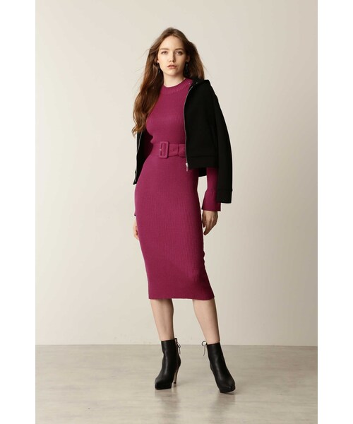 PINKY&DIANNE（ピンキーアンドダイアン）の「◆サイドボタンリブニットワンピース（ワンピース・レディース・ネイビー/ピンク系その他・38）」の22枚目の写真